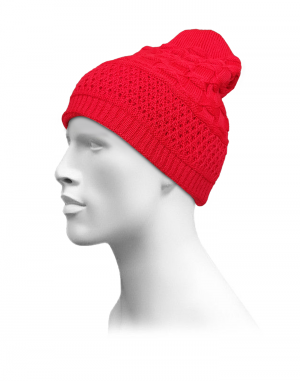 Unisex acrylic  self Designer Cap red